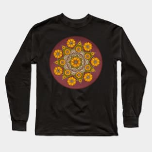 Sunflower mandala Long Sleeve T-Shirt